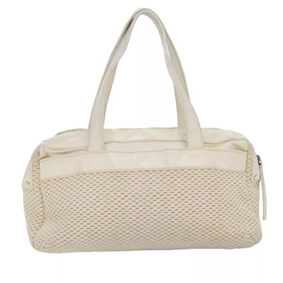 CHANEL Hand Bag Canvas Leather Beige CC Auth yb619 - Picture 4 of 16